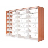  ERSAN OFİS Üçlü Çift Yüzlü Ahşaplı Kütüphane Sistemi